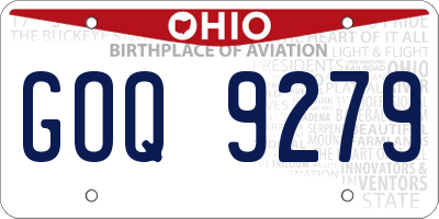 OH license plate GOQ9279