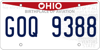 OH license plate GOQ9388