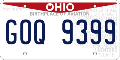 OH license plate GOQ9399