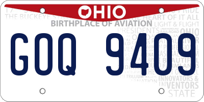 OH license plate GOQ9409