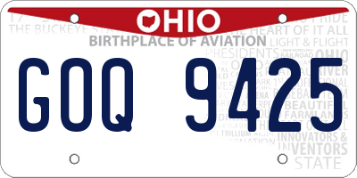 OH license plate GOQ9425