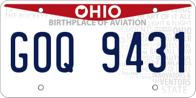 OH license plate GOQ9431