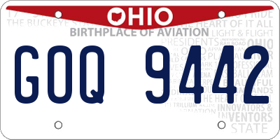OH license plate GOQ9442
