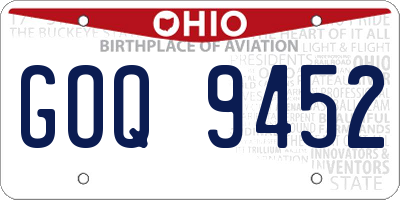 OH license plate GOQ9452