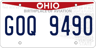 OH license plate GOQ9490