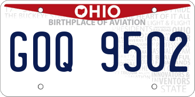 OH license plate GOQ9502