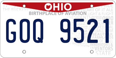 OH license plate GOQ9521