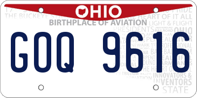OH license plate GOQ9616