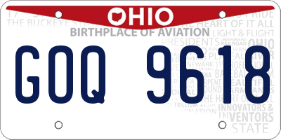 OH license plate GOQ9618