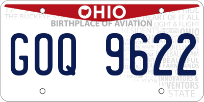 OH license plate GOQ9622