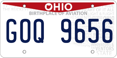 OH license plate GOQ9656
