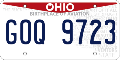 OH license plate GOQ9723