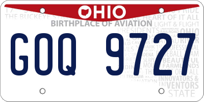 OH license plate GOQ9727