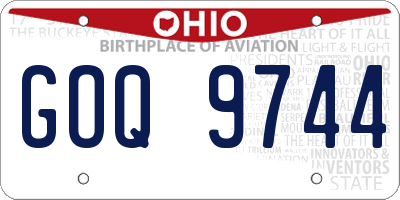 OH license plate GOQ9744