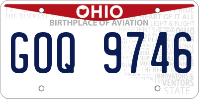 OH license plate GOQ9746