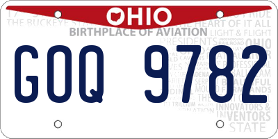 OH license plate GOQ9782