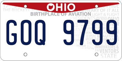 OH license plate GOQ9799