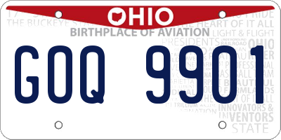OH license plate GOQ9901