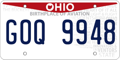 OH license plate GOQ9948
