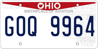 OH license plate GOQ9964