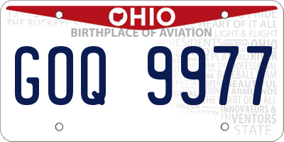 OH license plate GOQ9977