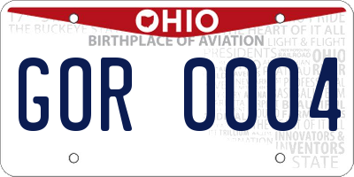 OH license plate GOR0004