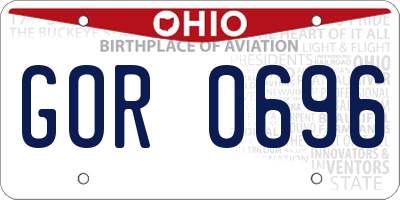 OH license plate GOR0696