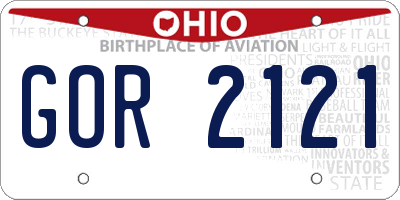 OH license plate GOR2121