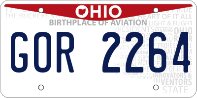 OH license plate GOR2264