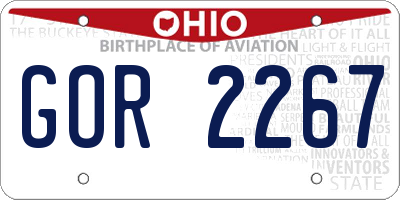 OH license plate GOR2267