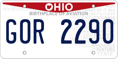 OH license plate GOR2290