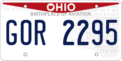 OH license plate GOR2295