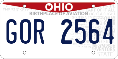 OH license plate GOR2564
