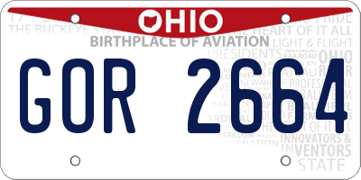 OH license plate GOR2664