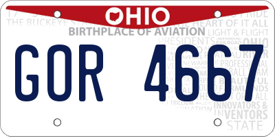 OH license plate GOR4667