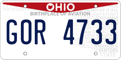 OH license plate GOR4733