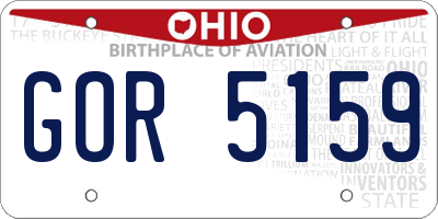 OH license plate GOR5159
