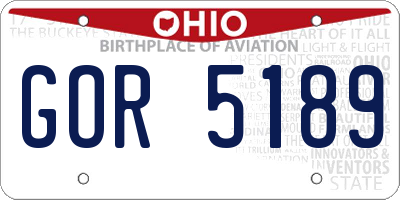 OH license plate GOR5189