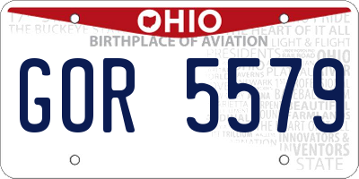 OH license plate GOR5579
