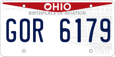 OH license plate GOR6179