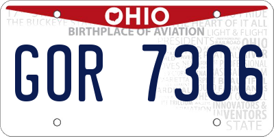 OH license plate GOR7306