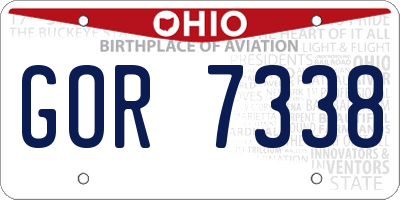 OH license plate GOR7338