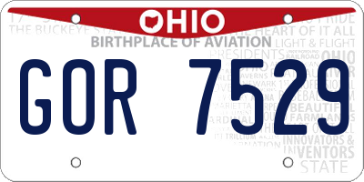 OH license plate GOR7529