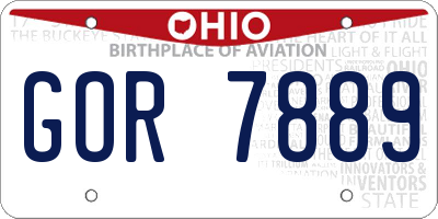 OH license plate GOR7889