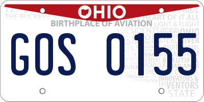 OH license plate GOS0155