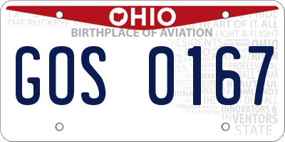 OH license plate GOS0167