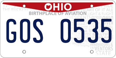 OH license plate GOS0535