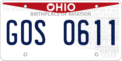 OH license plate GOS0611