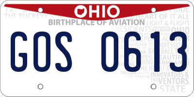 OH license plate GOS0613