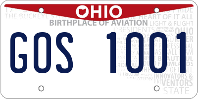OH license plate GOS1001